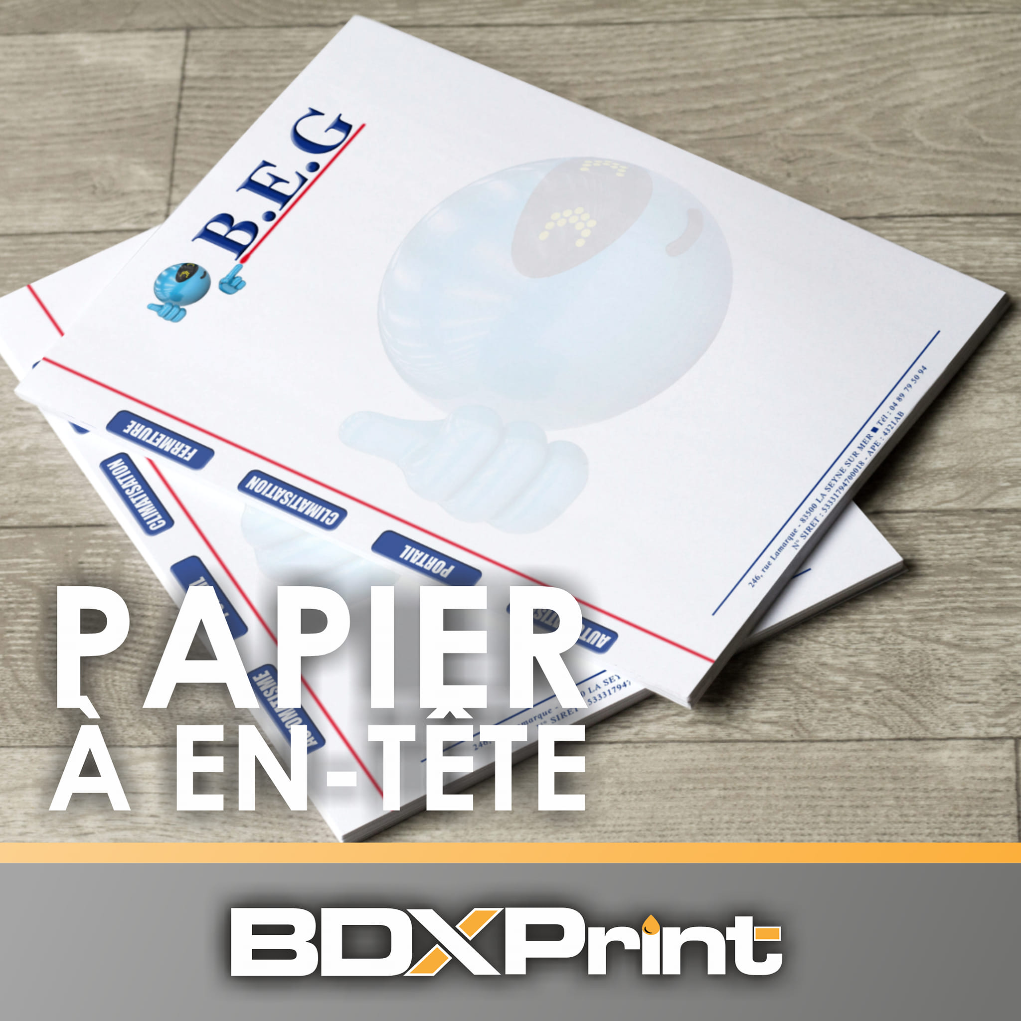 Papier En T Te Bdx Print