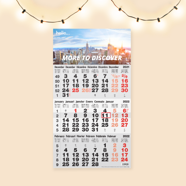 Calendrier 3 mois classique