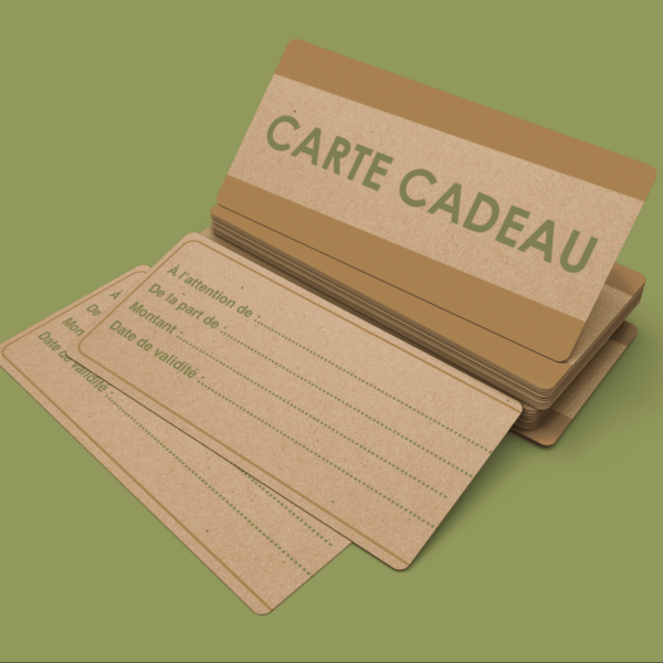 Carte cadeau papier recyclé eco-responsable