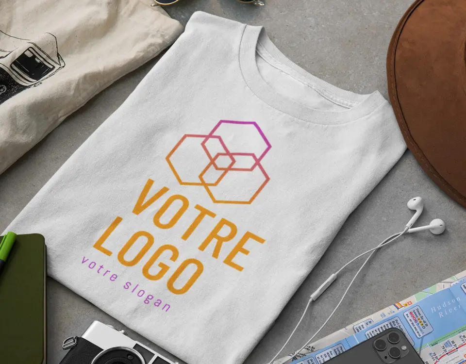 Vetements tshirt personnalisé logo entreprise flocage broderie